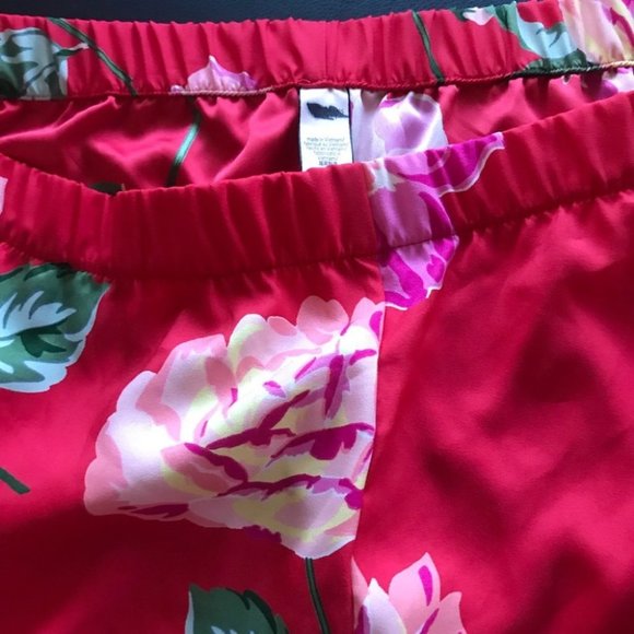 NEW VS Floral Satin Pajama Pocket Pant XLarge Long - Picture 4 of 4